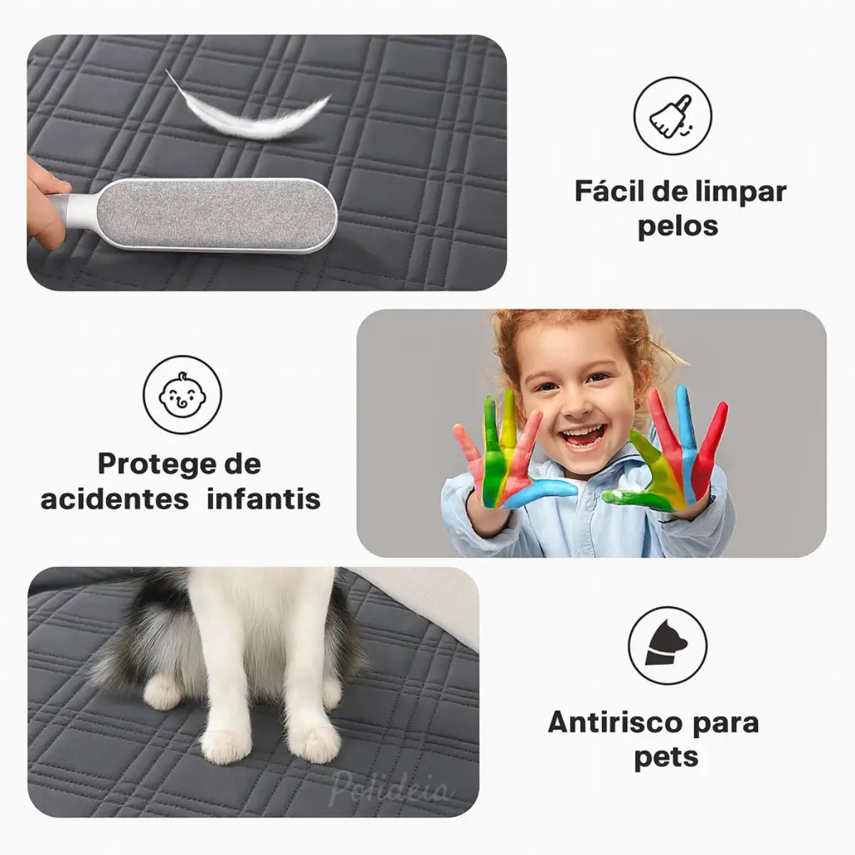 Comprar capa impermeável universal para sofá anti gatos e cachorros antiderrapante com proteção contra pelos barato ou em promoção