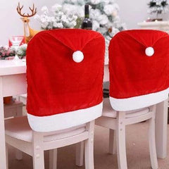 Capa Para Cadeira de Natal - Transforme suas cadeiras em Papai Noel