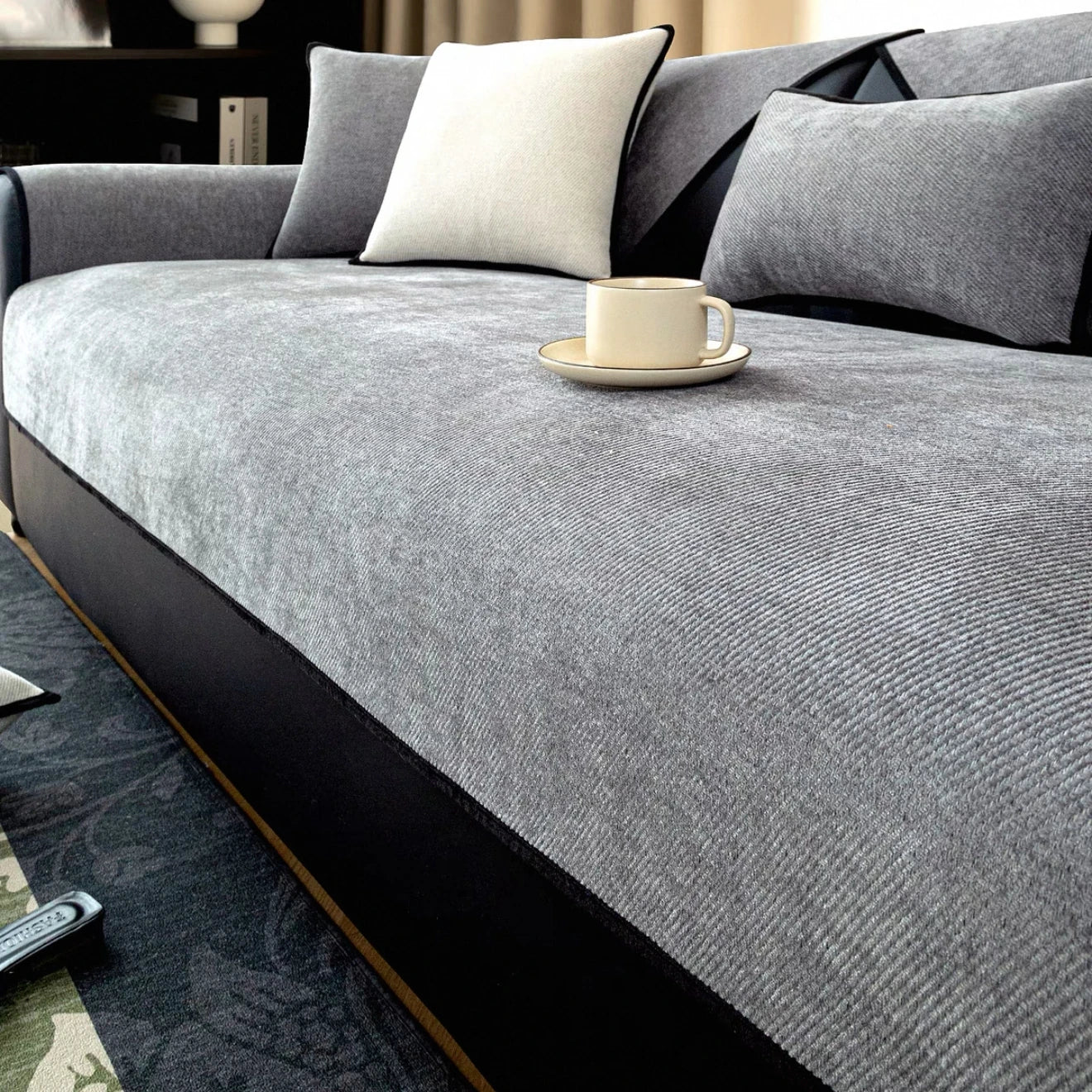 Comprar capa para sofá chenille antiderrapante textura macia 2 e 3 lugares proteção premium barato