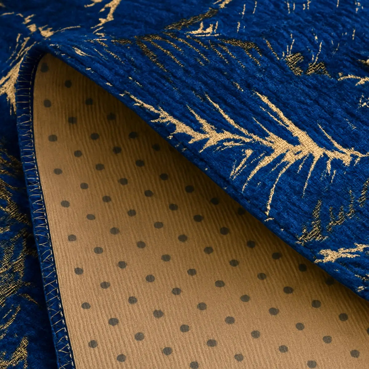 Comprar Capa Para Sofá Moderna Premium antiderrapante design folhagem azul dourado folhas proteção elegante barata promoção