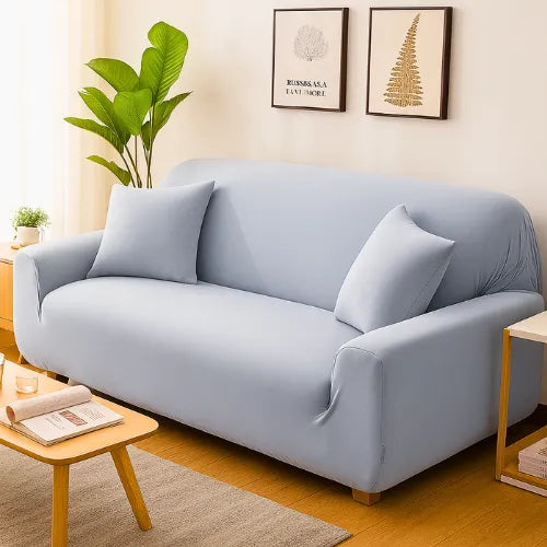 Capa Para Sofá Protetora Elástica 1 2 3 Lugares Universal Lisa - Capa Para Sofá Protetora Elástica 1 2 3 Lugares Universal Lisa - Cinza Claro / 1 Lugar 90-140cm - Polideia