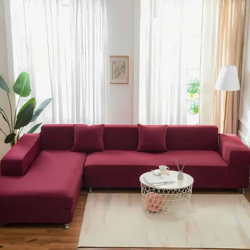 Capa Para Sofá Protetora Elástica 1 2 3 Lugares Universal Lisa - Capa Para Sofá Protetora Elástica 1 2 3 Lugares Universal Lisa - Marrom / 1 Lugar 90-140cm - Polideia