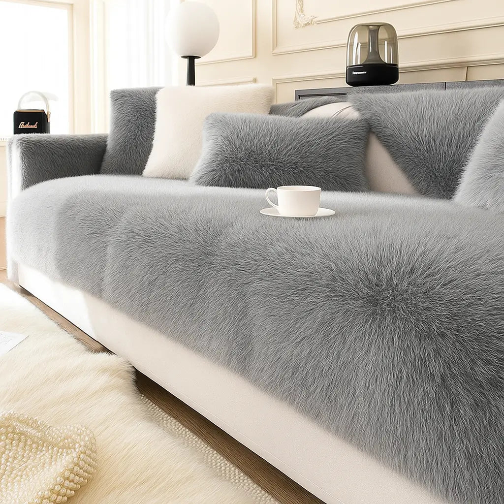 Comprar capa de sofá antiderrapante pelo veludo felpudo proteção pets lavável máquina barato promoção