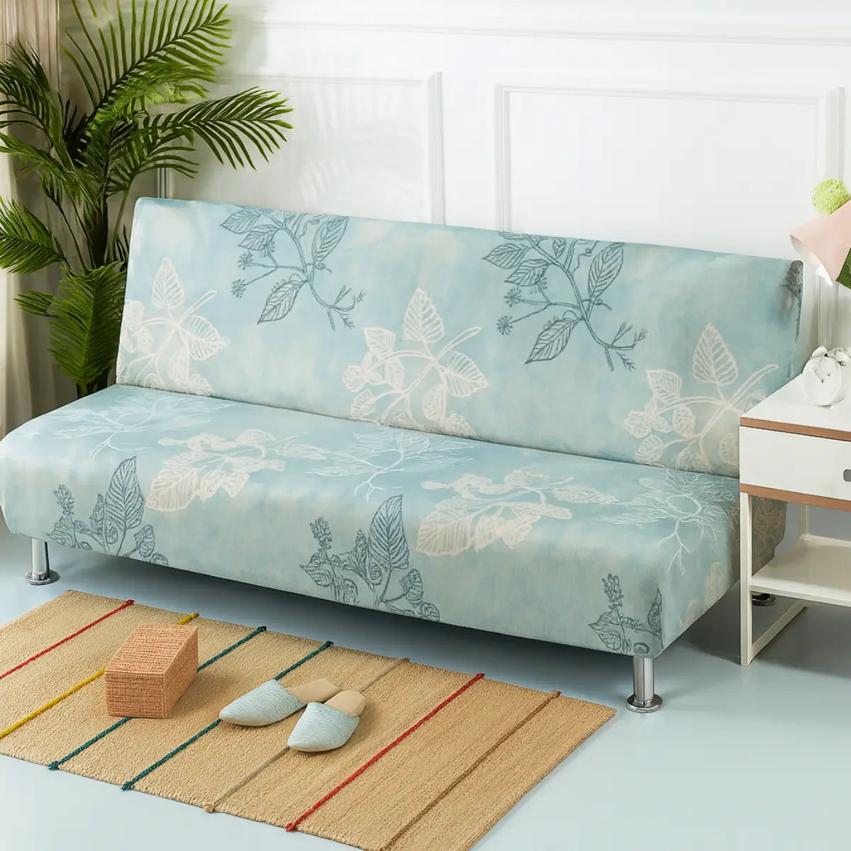 Capa para sofá cama malha premium renovação visual instantânea 2 e 3 lugares transformação decorativa