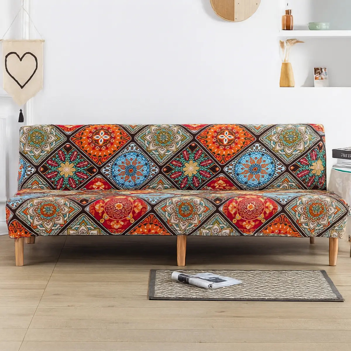 Capa para sofá cama malha premium renovação visual instantânea 2 e 3 lugares transformação decorativa