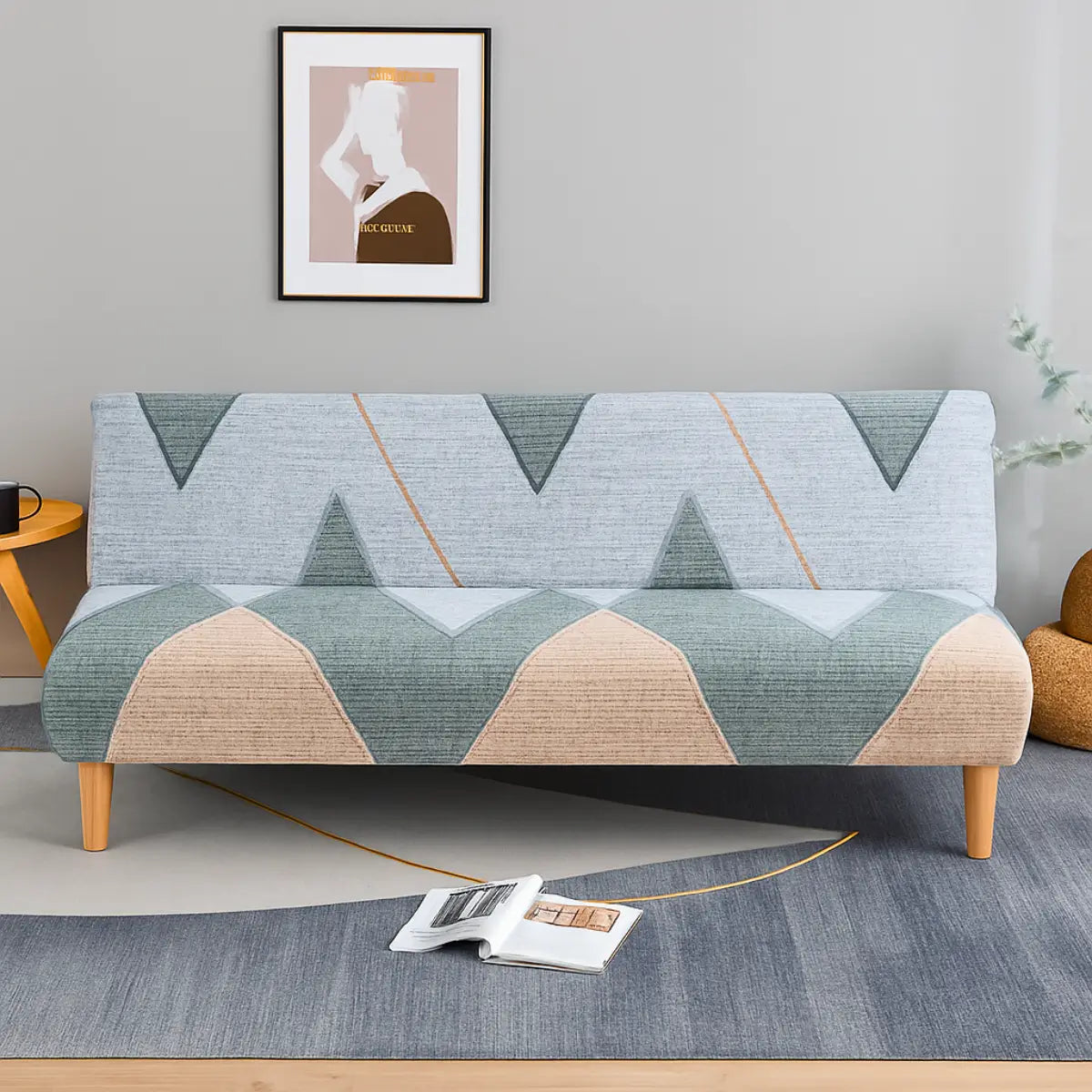 Capa para sofá cama malha premium renovação visual instantânea 2 e 3 lugares transformação decorativa