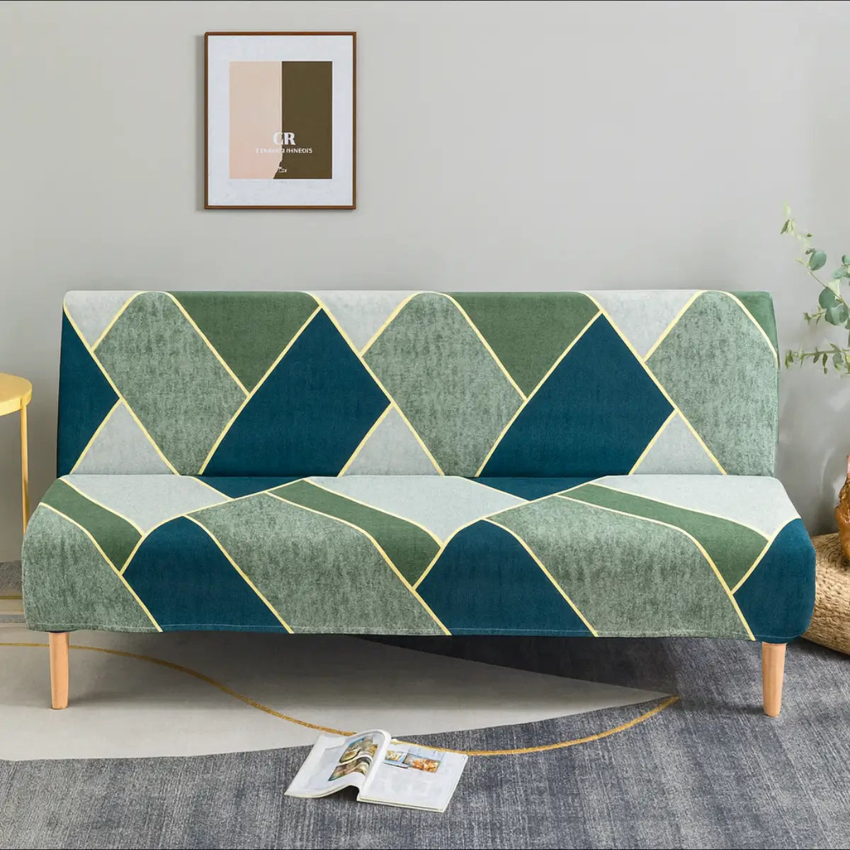 Capa para sofá cama malha premium renovação visual instantânea 2 e 3 lugares transformação decorativa