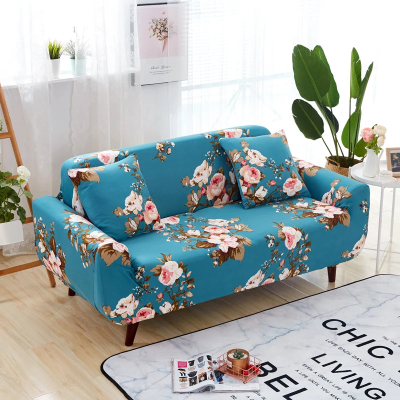 Comprar Capa de Sofá Elástica Universal Floral Ajustável para 2 3 4 lugares proteção decorativa barata