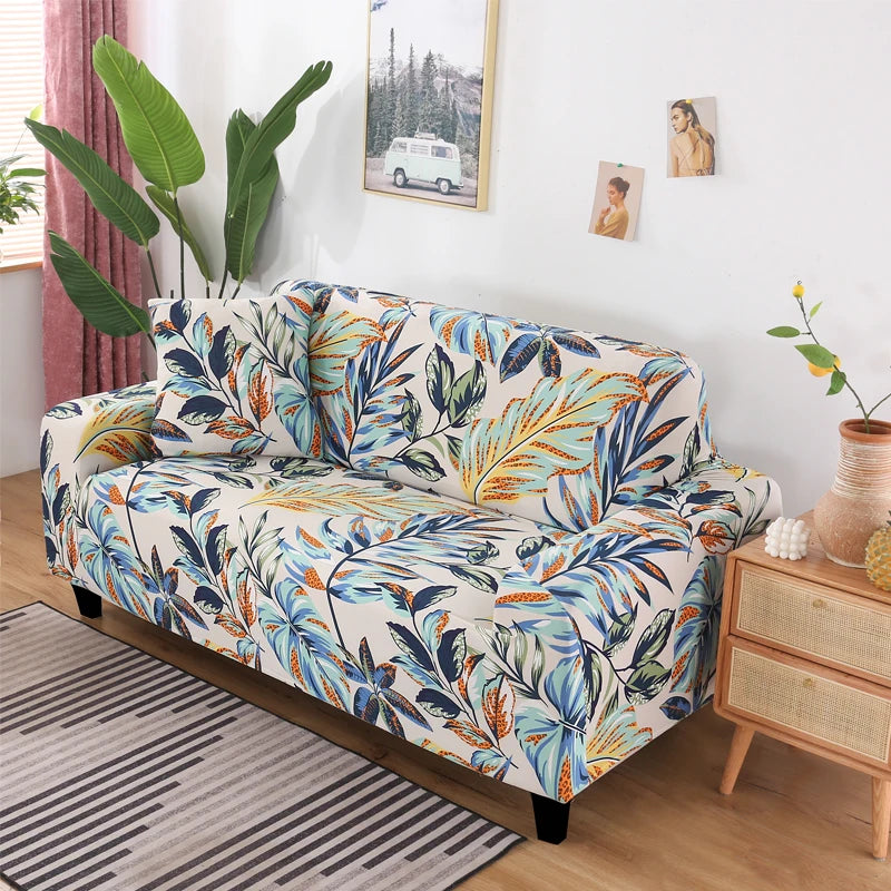 Comprar Capa de Sofá Elástica Universal Floral Ajustável para 2 3 4 lugares proteção decorativa barata
