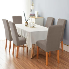 Capas de Cadeiras Polideia: Design sofisticado, material premium. Proteção e elegância para sua sala de jantar. Descubra o luxo acessível