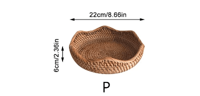 Cesta de vime redondo, ideal para armazenamento de alimentos e decoração. Elegância e funcionalidade em uma peça única