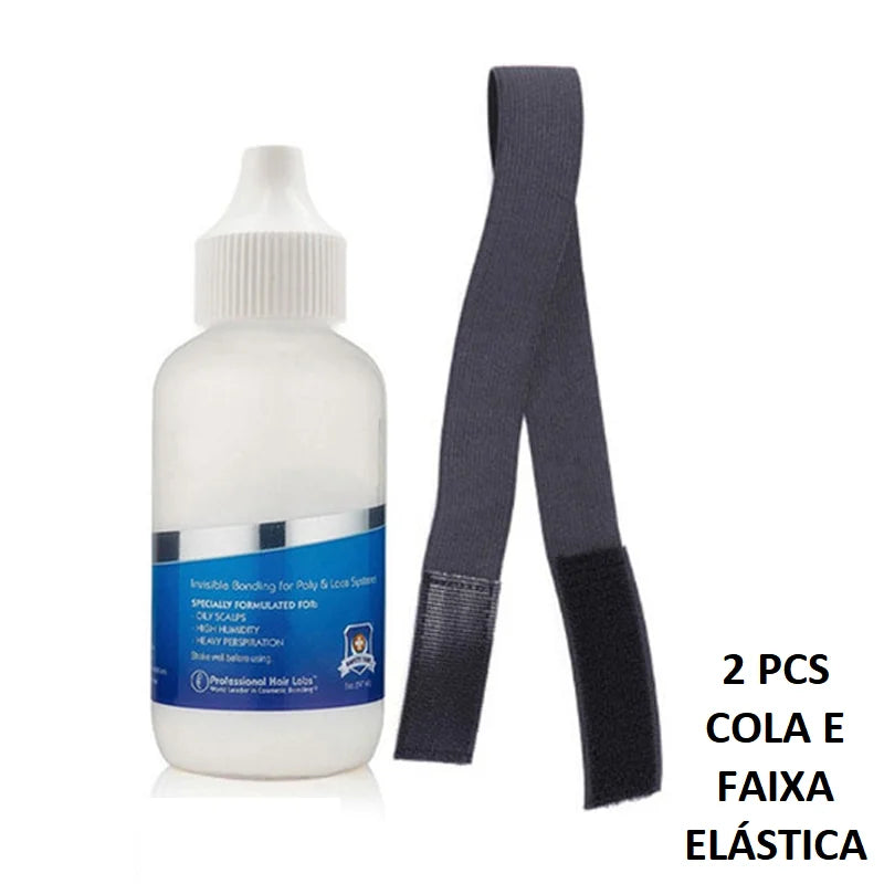 Garanta o look perfeito o dia todo com a Cola para Lace à Prova D'água - resistente e segura para perucas e apliques!