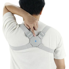 Corretor Postural Inteligente Ergonômico com Sensor de Vibração para ajuste de postura, design leve e confortável, com bateria de longa duração.