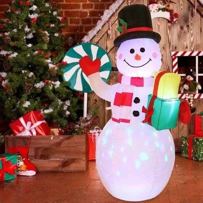 Encante com o Boneco de Neve Gigante: Decoração Natalina Exclusiva!