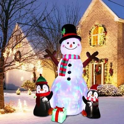 Encante com o Boneco de Neve Gigante: Decoração Natalina Exclusiva!