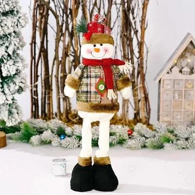 Encante sua casa com a Decoração de Natal para Sala, apresentando um Boneco de Neve em pelúcia macia. Ideal para criar uma atmosfera festiva acolhedora.