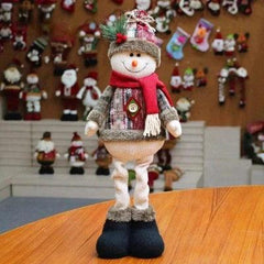 Encante sua casa com a Decoração de Natal para Sala, apresentando um Boneco de Neve em pelúcia macia. Ideal para criar uma atmosfera festiva acolhedora.
