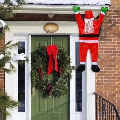 Decoração de Natal Pendurável - Papai Noel realista para janelas, portas e mais. Transforme seu espaço com encanto natalino