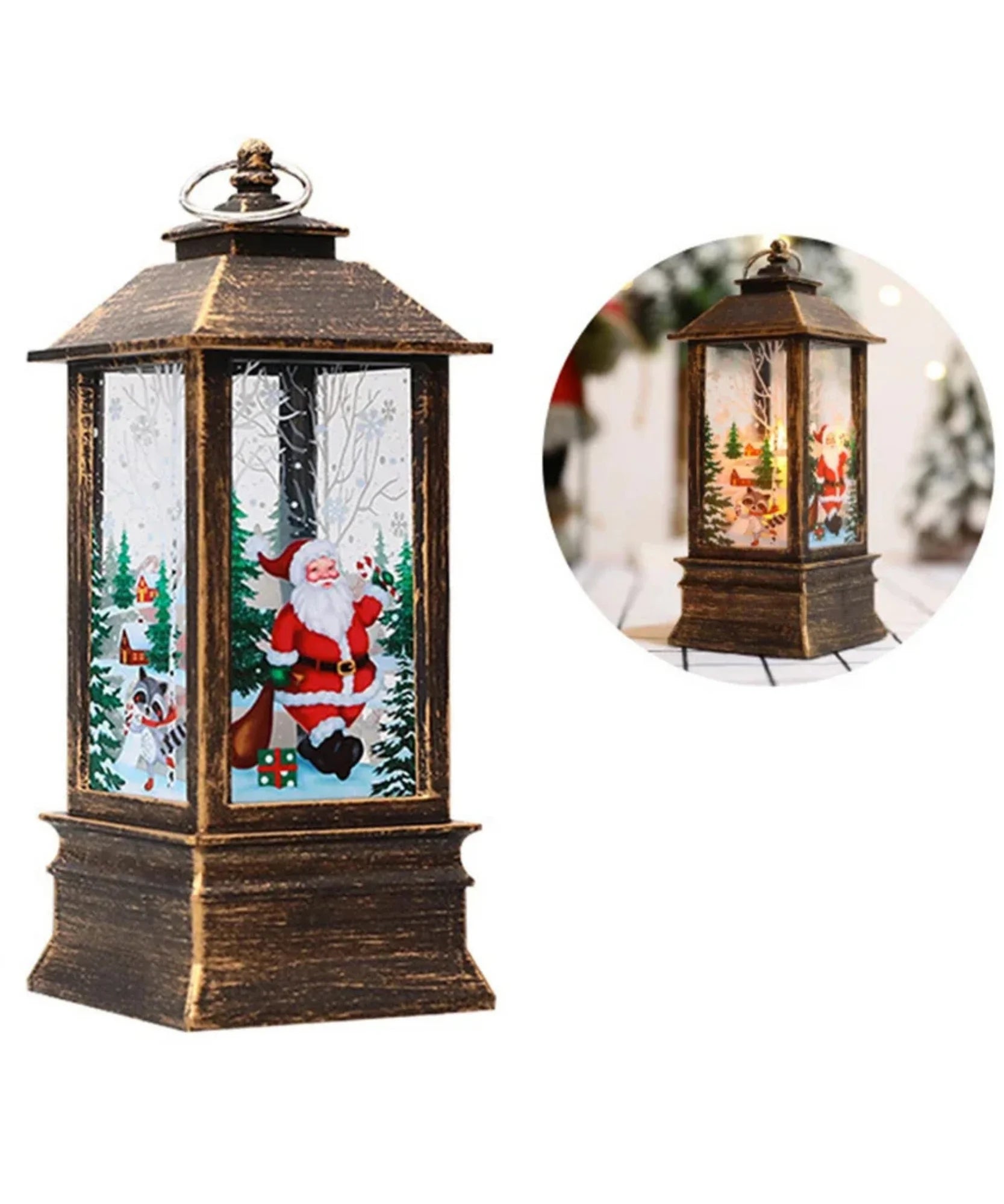  Comprar enfeite de natal LED lanterna decorativa premium para mesa escritório casa ambiente festivo barato promoção