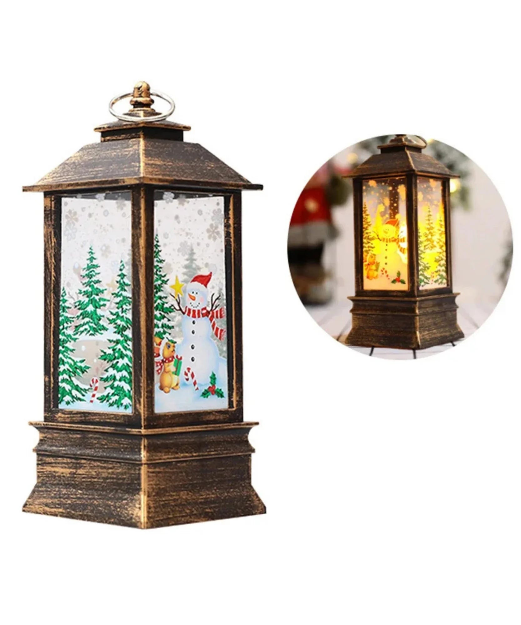  Comprar enfeite de natal LED lanterna decorativa premium para mesa escritório casa ambiente festivo barato promoção
