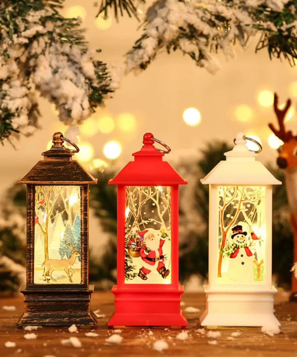 Enfeite de Natal LED Lanterna Decorativa Premium Ambiente - Polideia
