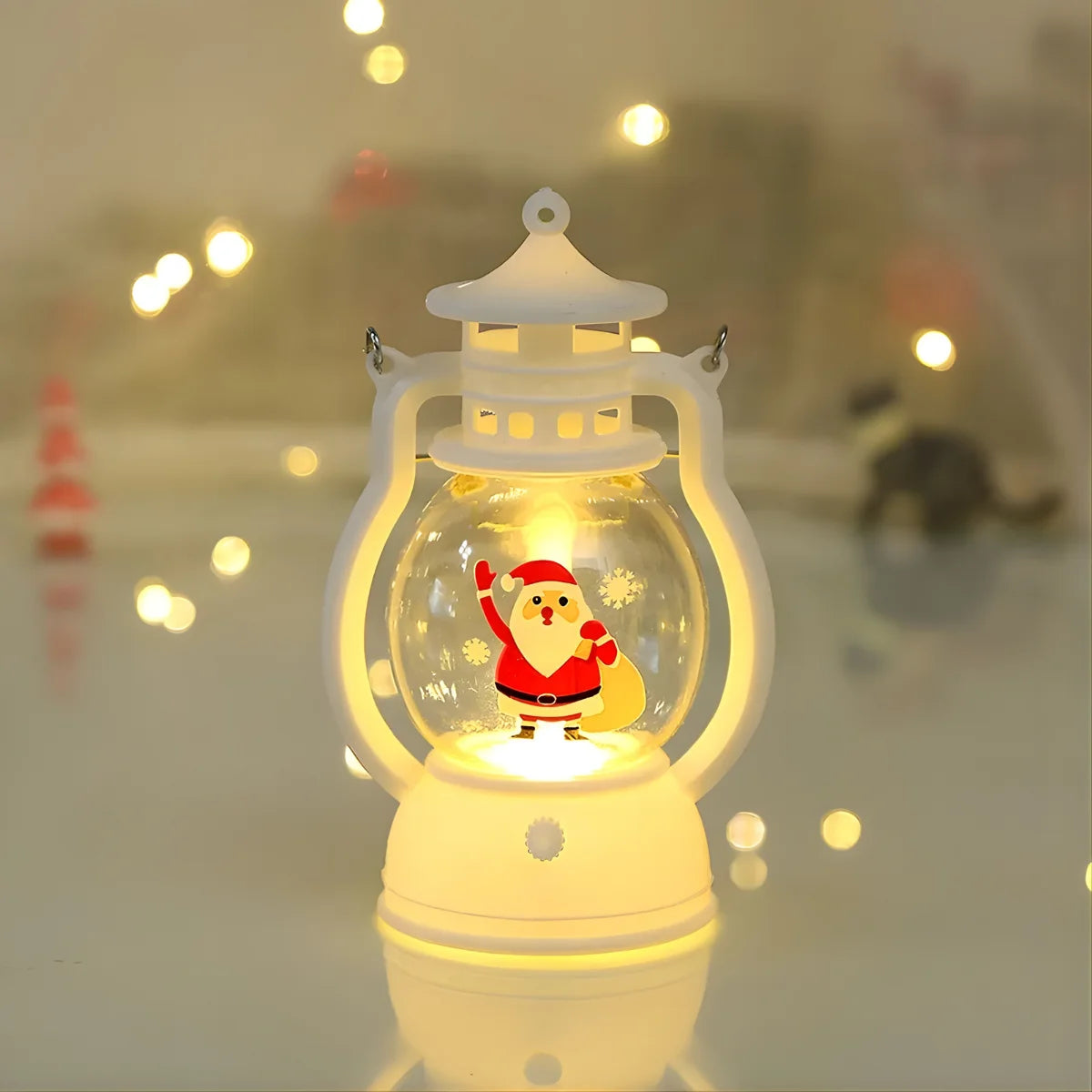 Comprar enfeite natal LED luminária lanterna decorativa mesa papai noel boneco neve árvore natal barato frete grátis POLIDEIA