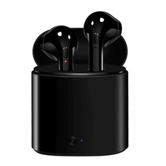 Fone de Ouvido Bluetooth à Prova D’água na cor preta com estojo de carregamento 