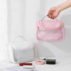 Frasqueira de Mão Impermeável: Proteja seus cosméticos com estilo. Resistente à água e durável, ideal para viagens e uso diário.