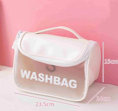 Frasqueira de Mão Impermeável: Proteja seus cosméticos com estilo. Resistente à água e durável, ideal para viagens e uso diário.