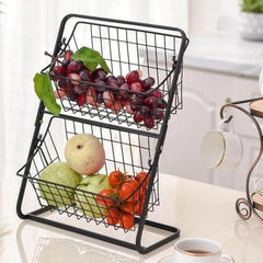  Polideia comprar melhor Fruteira de Mesa 2 Andares Metal  preço da fruteria organizadora de mesa barato