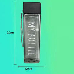Garrafa de Água 450ml Quadrada - Polideia Garrafa de Água 450ml Quadrada - undefined