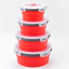 Polideia comprar melhor Conjunto de 4 Potes de Silicone Dobrável Retrátil barato