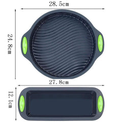 polideia comprar melhor Conjunto 2 pcs Forma Assadeira de Silicone barato