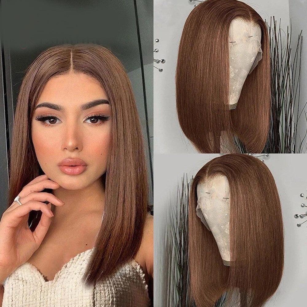 Lace Front 100% Cabelo Humano Curto Liso