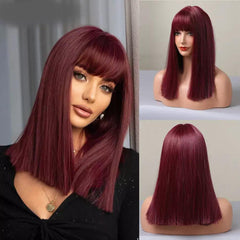 Polideia comprar melhor Lace Peruca Chanel Cabelo curto e medio Liso preço onde comprar peruca barato
