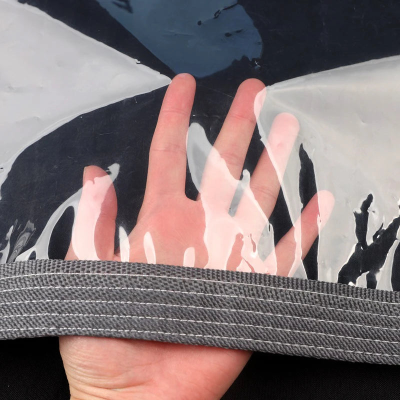 Comprar lona transparente para varanda pergolado 95% transparência impermeável com ilhós proteção chuva vento barata promoção