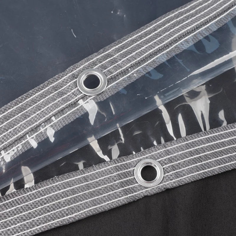 Comprar lona transparente para varanda pergolado 95% transparência impermeável com ilhós proteção chuva vento barata promoção