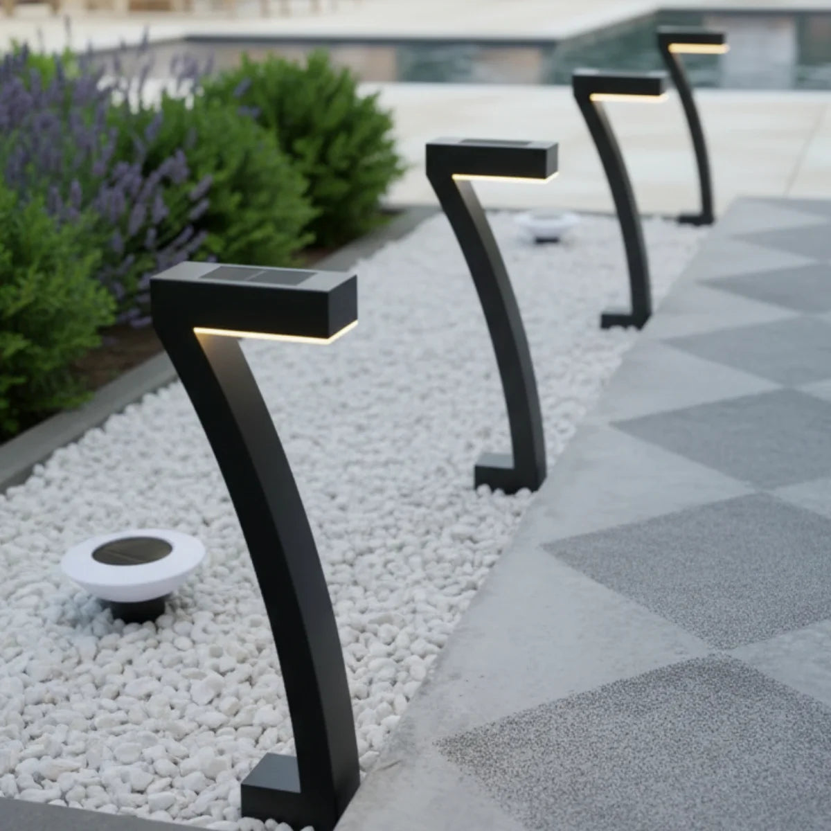 Luminária de Jardim Solar LED Formato 7 IP65