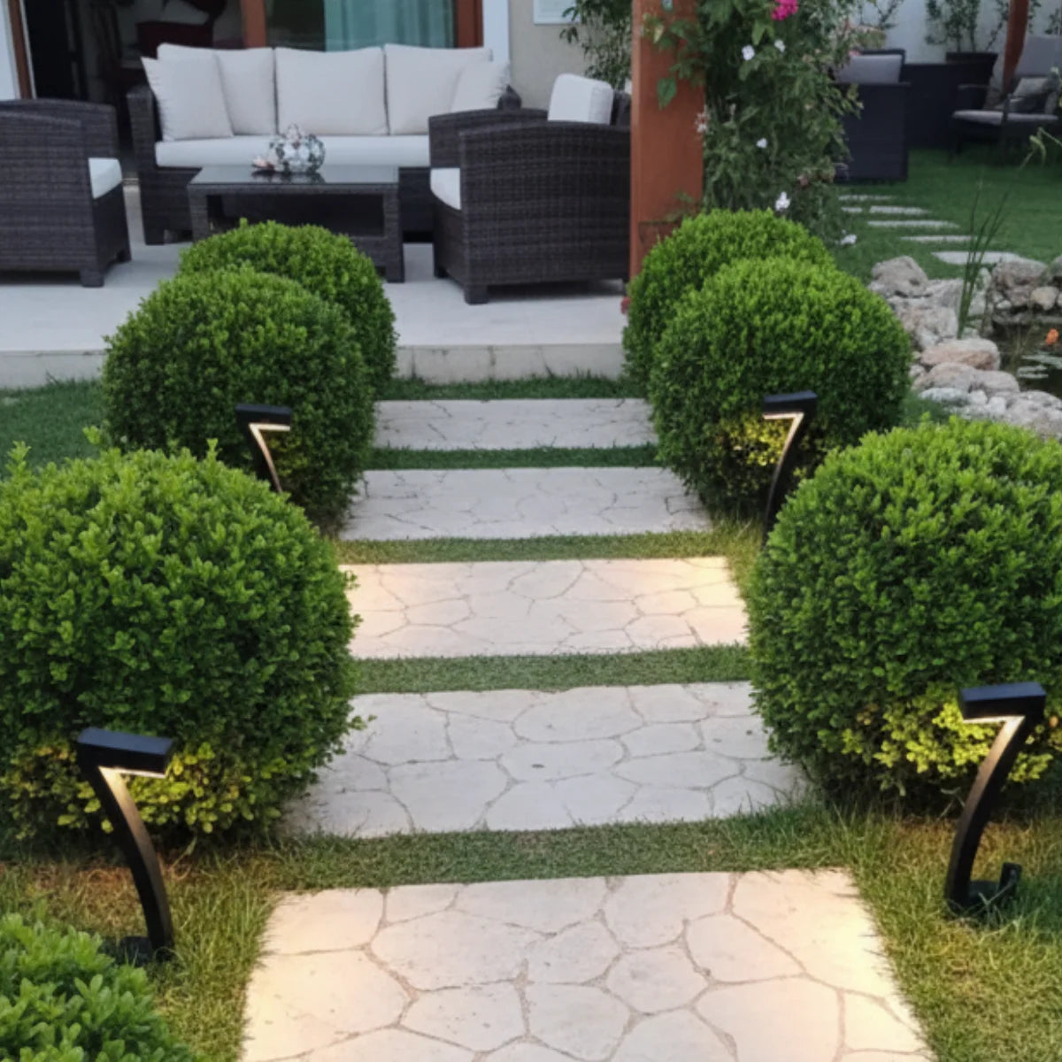 Luminária de Jardim Solar LED Formato 7 IP65