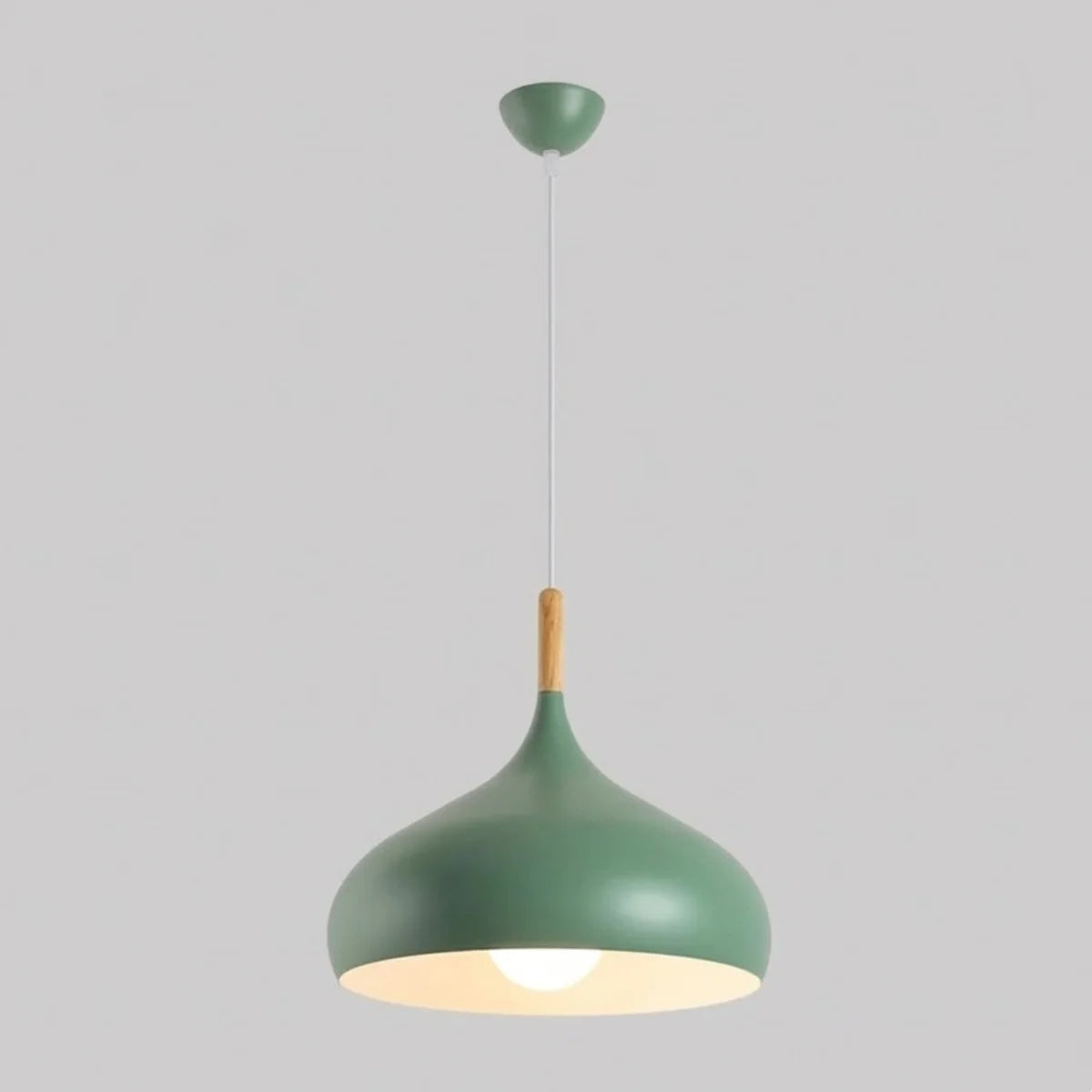  Comprar luminária pendente moderna alumínio madeira design escandinavo decorativa sala cozinha em promoção