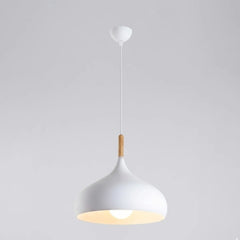  Comprar luminária pendente moderna alumínio madeira design escandinavo decorativa sala cozinha em promoção