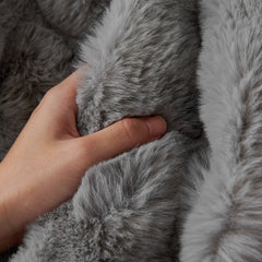 Manta para Sofá Pelo Felpudo Antiderrapante para Inverno | Fur - Manta para Sofá Pelo Felpudo Antiderrapante para Inverno | Fur - Branco / 45x45 cm - Capa Travesseiro - Polideia