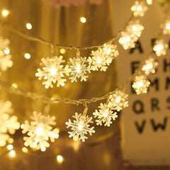 Transforme seu espaço com elegantes luzes de flocos LED. Decoração encantadora para festas e ambientes internos. Ilumine suas noites de maneira única