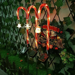 Luzes de Cana de Doces Natalinas Solares: Iluminação festiva, 8 modos, energia solar, duráveis.