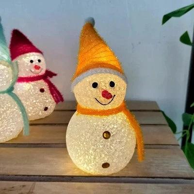 Luz Solar Boneco de Neve - Decore com encanto natalino, energia solar, durabilidade e design único para o seu jardim.