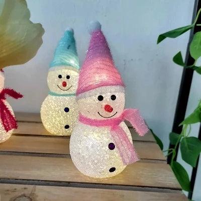 Luz Solar Boneco de Neve - Decore com encanto natalino, energia solar, durabilidade e design único para o seu jardim.