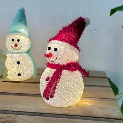 Luz Solar Boneco de Neve - Decore com encanto natalino, energia solar, durabilidade e design único para o seu jardim.