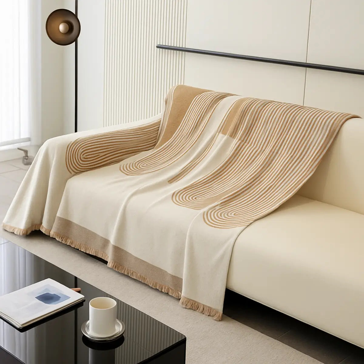 Comprar manta para sofá chenille nórdica antiderrapante com franjas decorativas barato ou em promoção