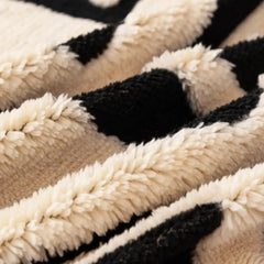 Comprar manta sofá geométrica pelúcia preto bege decorativa moderna proteção estilo premium barato promoção frete grátis