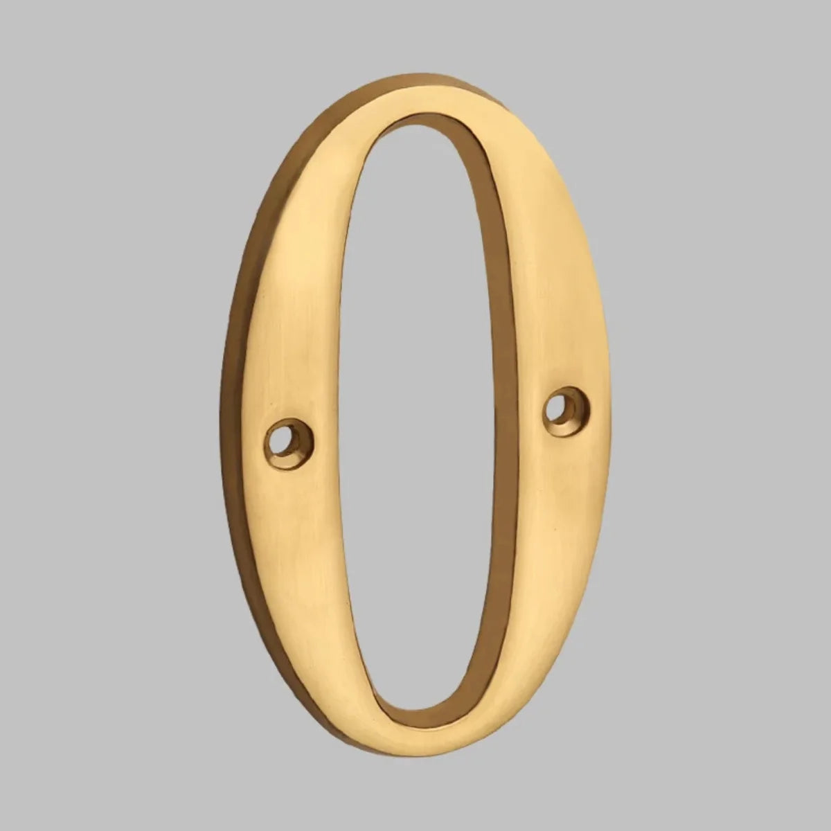 Comprar números residenciais grandes dourados 10cm metal latão moderno fixação parede porta barato ou em promoção